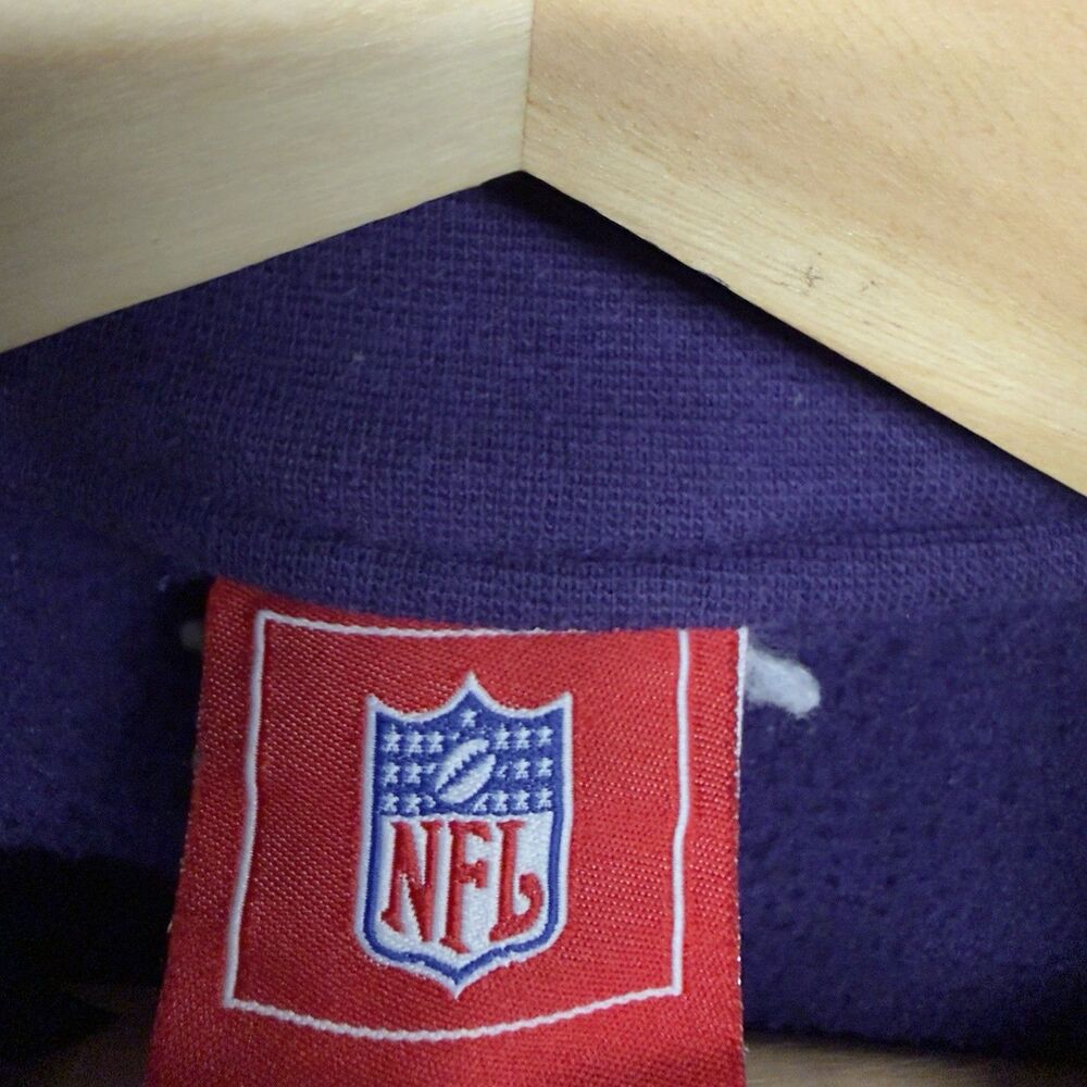 Vintage Baltimore Ravens Reebok Fleece Pullover Quarter Zip Jacket Mens XL Y2K - Picture 8 of 11